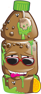 Stinky Fink Iced Tea Pic - Grossery Gang Scummy Sodas (412x406), Png Download
