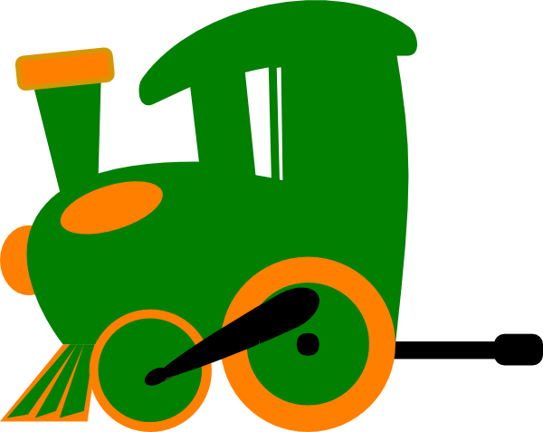 Toot Toot Train Mk2 Clip Art - Green Train Clip Art (600x477), Png Download