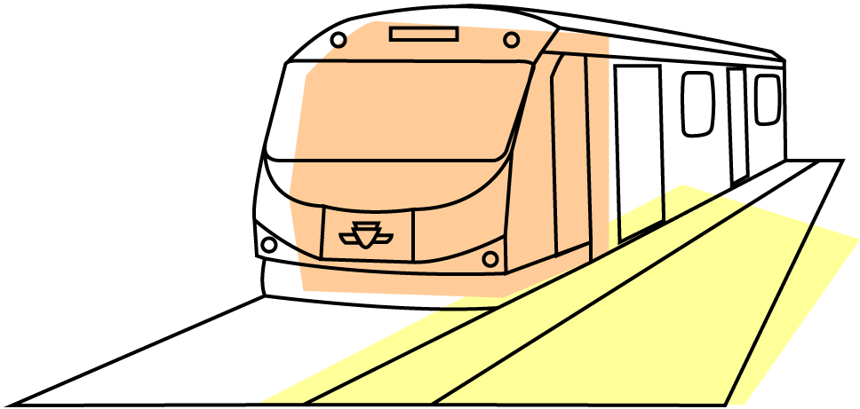 Subway Clipart Black And White 7 Source - Train (968x461), Png Download