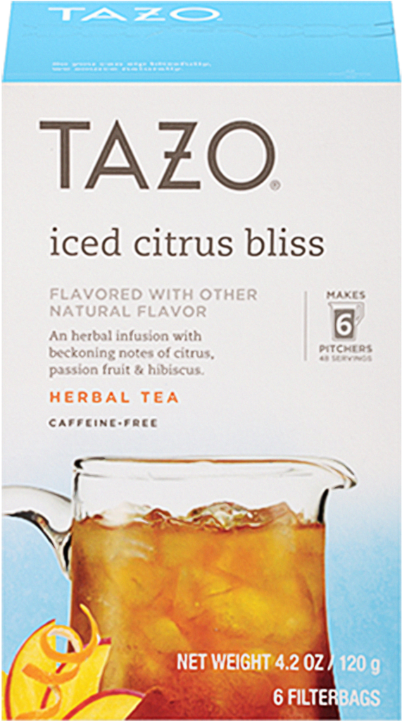 Tazo Iced Citrus Bliss 6ct - Iced Blushberry Black Tea (1500x1500), Png Download