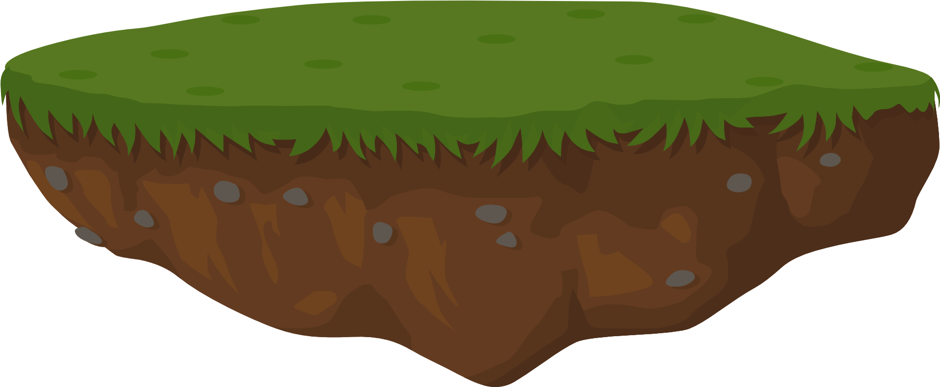 Green Grass On Earth Isolated Stock Photo - Land Clipart Png (1920x960), Png Download
