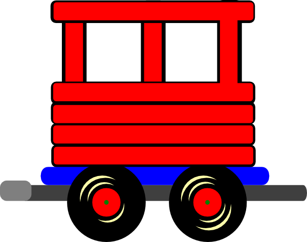 Train Clipart Train Car - Train Caboose Clipart (600x473), Png Download