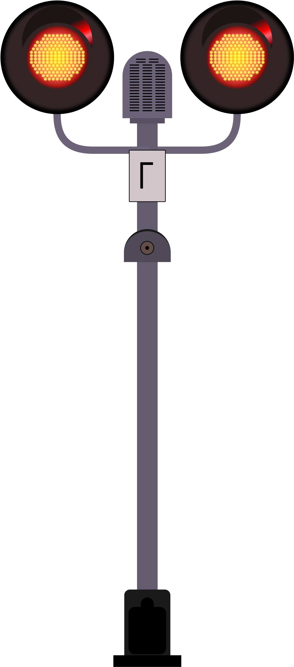 Street Lamp Png Images - Railroad Crossing Light Png (1697x2400), Png Download