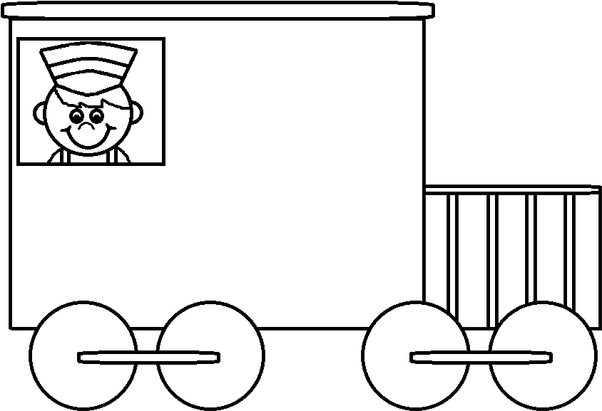 Graphics By Ruth - Driver Train Clipart Black And White (885x599), Png Download