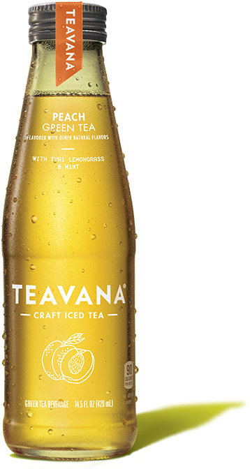 Peach Green Tea - Teavana Bottled Tea (372x671), Png Download