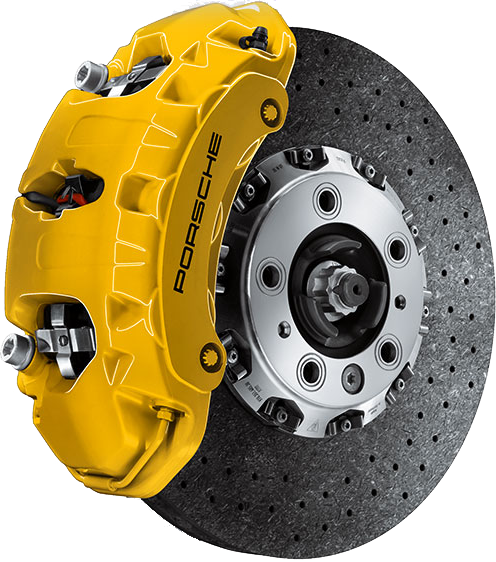 Ate Super Duper Blue Porsche Yellow Brakes - Керамическая Тормозная Система Porshe (496x562), Png Download