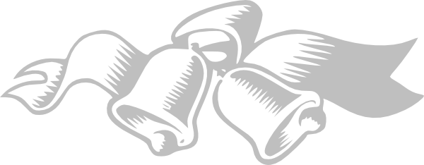 Silver Wedding Bells Clipart (600x234), Png Download