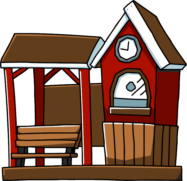 Freeuse Download Collection Of Png High Quality Free - Train Station Cartoon Png (724x701), Png Download