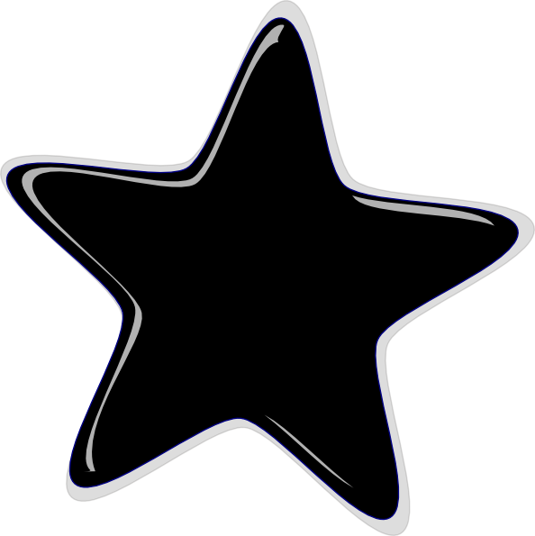 Picture Freeuse Download Black Stars Clipart - Black Clipart (594x595), Png Download