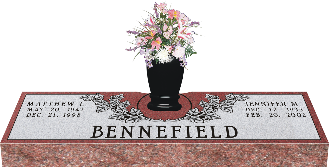 Grave Markers In Illinois - Headstone (1100x558), Png Download
