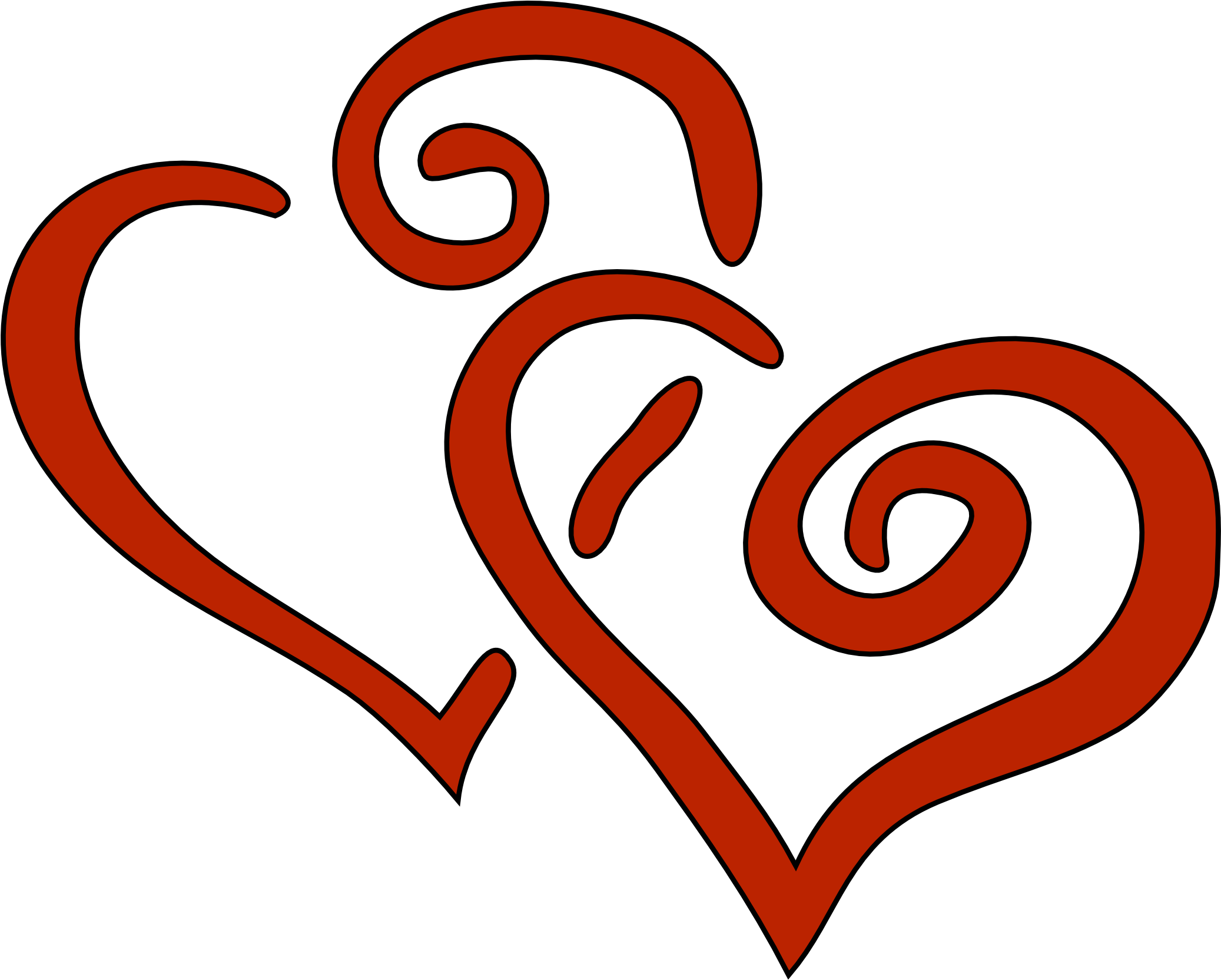 Heart Valentine Cliparts - Hearts Clip Art (2074x1664), Png Download