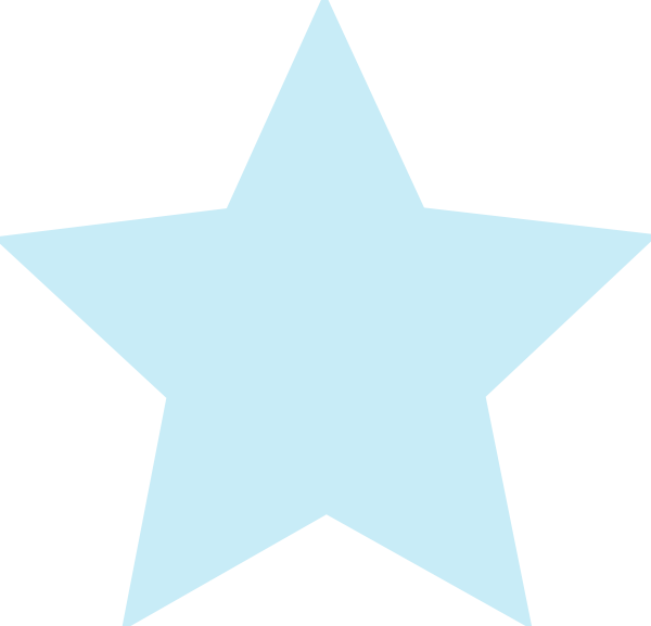 Stars Clipart Baby Blue - Light Blue Star Clipart (600x577), Png Download
