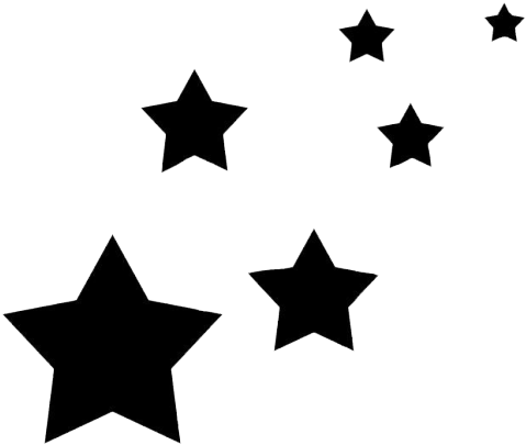 Gemini Safe Zone - Black Star Tumblr Png (500x475), Png Download