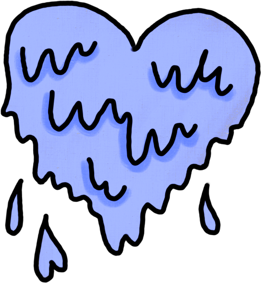 Purple Periwinkle Lilac Heart Drip Pastelgot - Grime Art Heart (1024x1024), Png Download