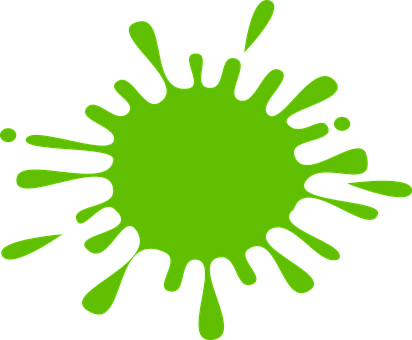 Splash Spot Paint Green Drip Splash Splash - Green Clipart (412x340), Png Download