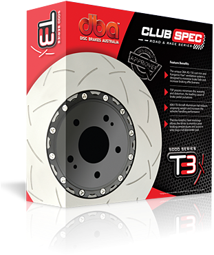 T3 5000 Series Uni Directional Slotted Rotor, Black - Dba 5000 Series (320x425), Png Download