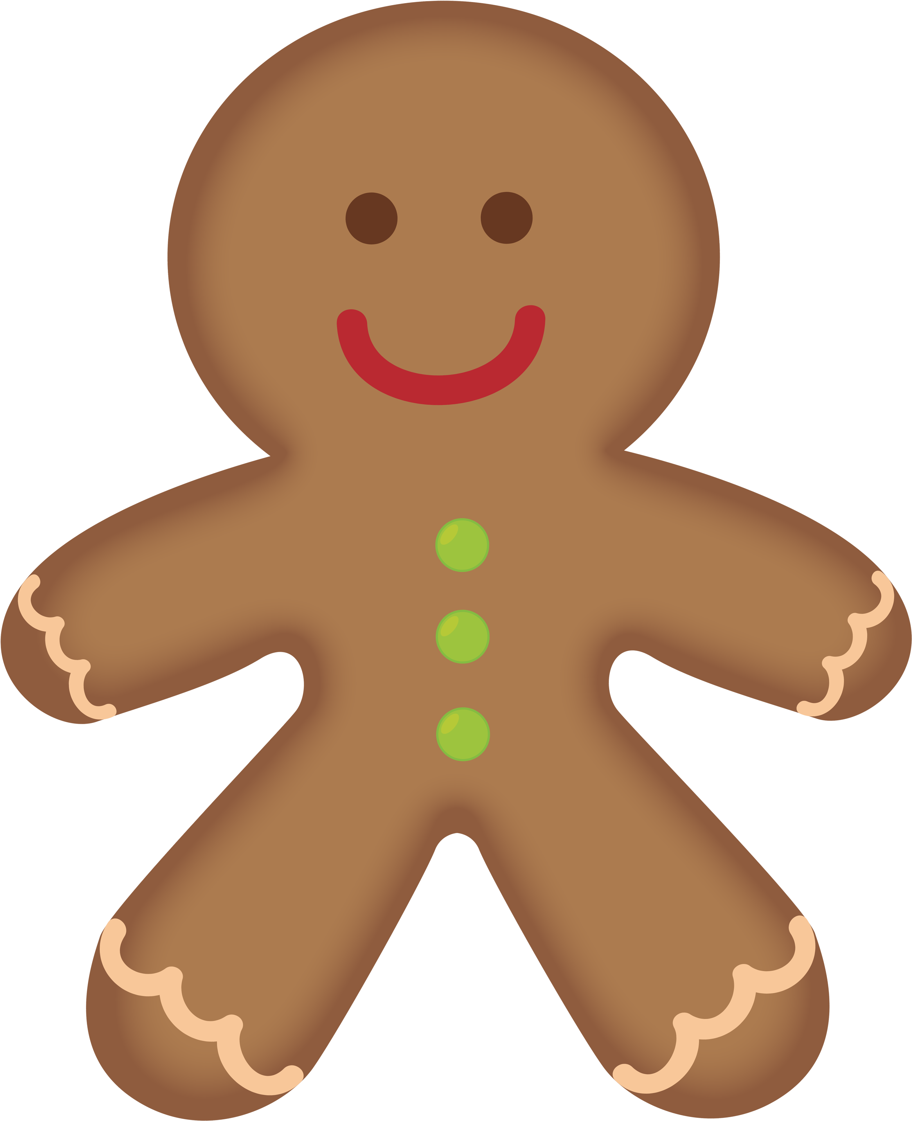 Graphic Transparent Download Free Pictures Clipartix - Gingerbread Man Clip Art (3300x4000), Png Download