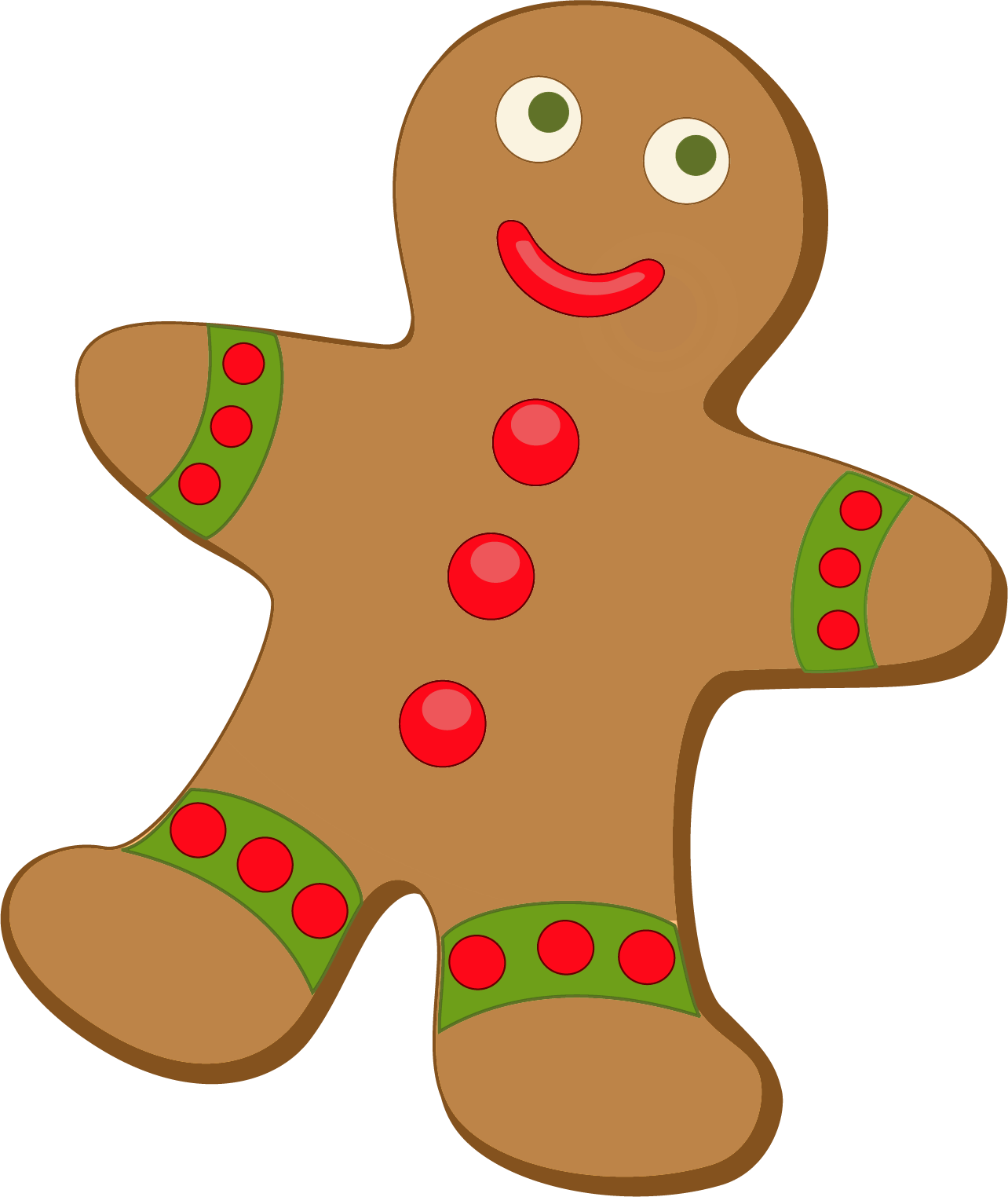 Png Library Stock - Gingerbread Clipart (1284x1524), Png Download