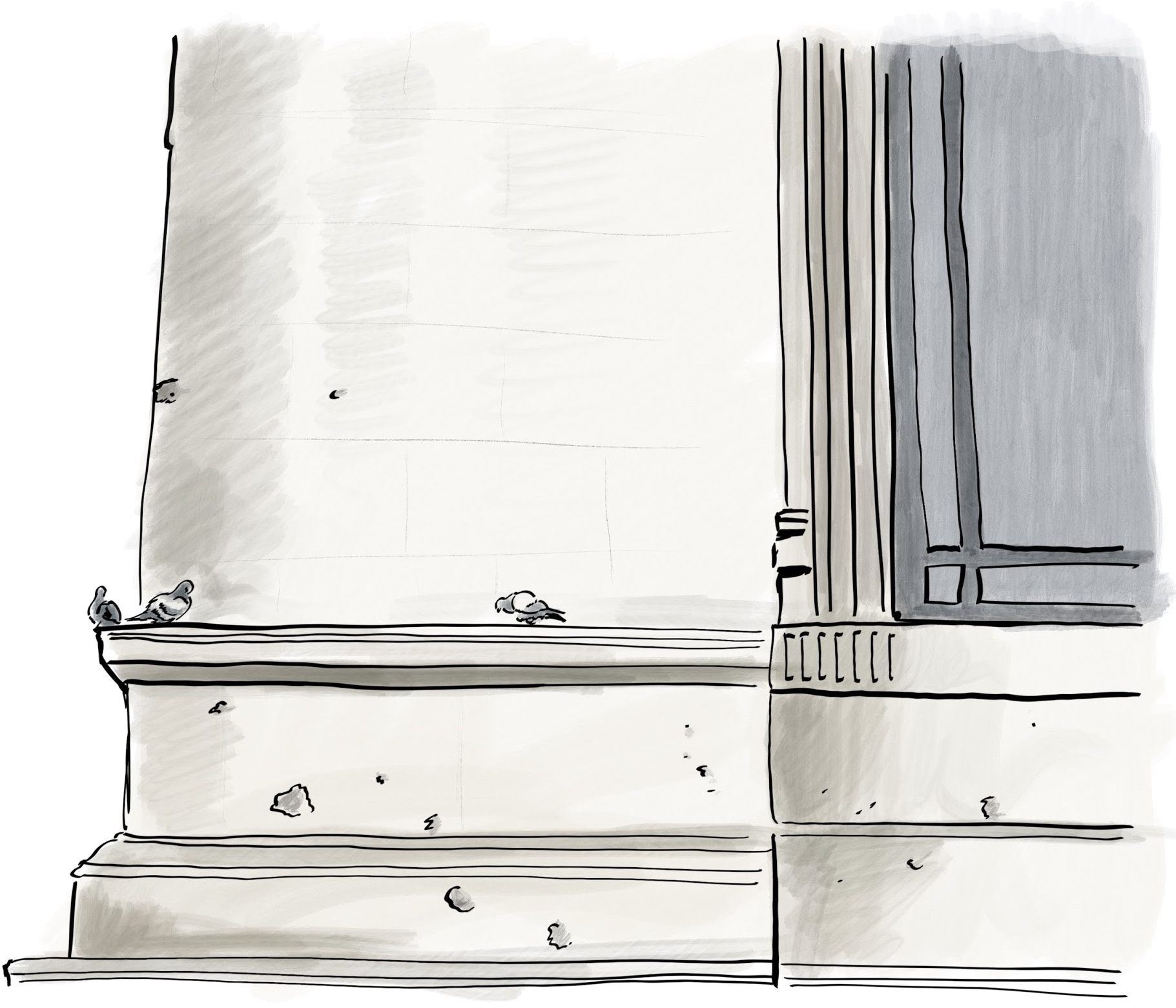 Pigeons At The Natural History Museum - Museum (2082x1617), Png Download