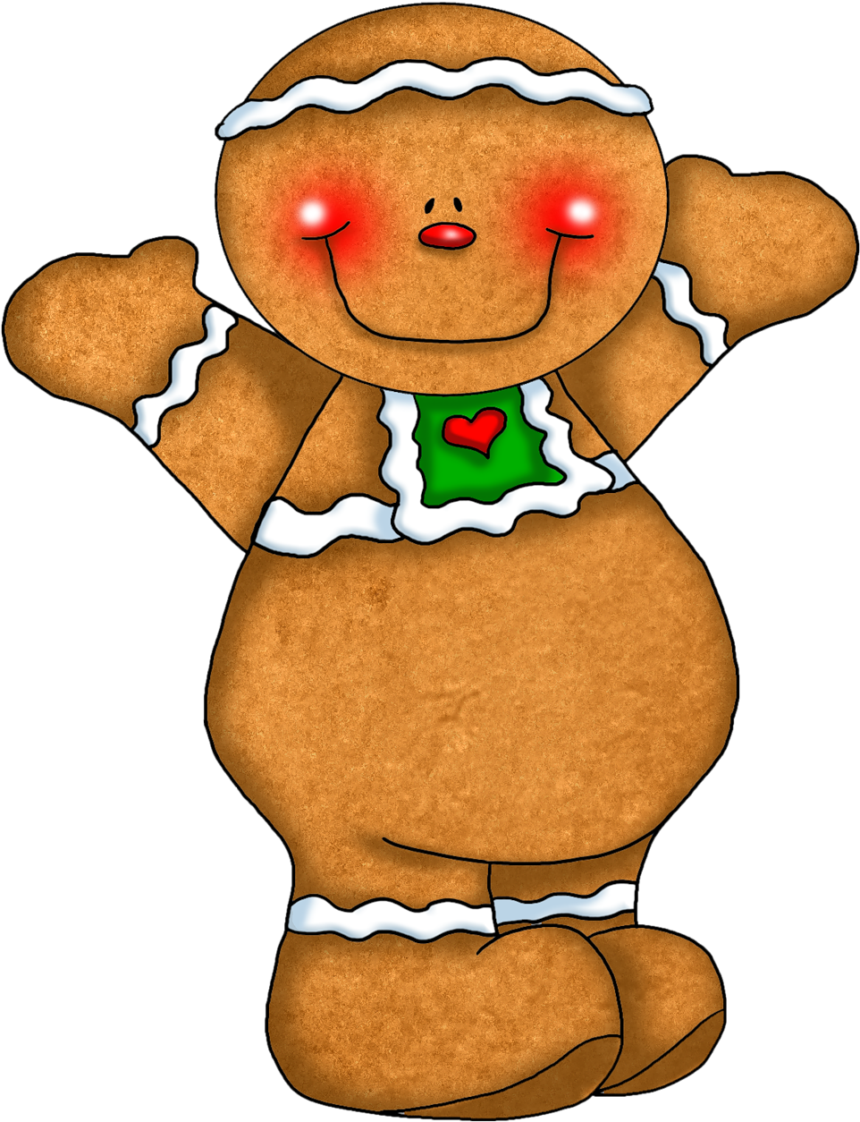 Cute Gingerbread Ornament Png Clipart - Candy Canes And Gingerbread Men (975x1280), Png Download