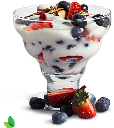 Yogurt With Fruit Png (460x553), Png Download