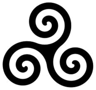 Tumblr Mscc9fjxcs1rbc56qo1 500 On Her Back - Triskele Symbol (402x378), Png Download