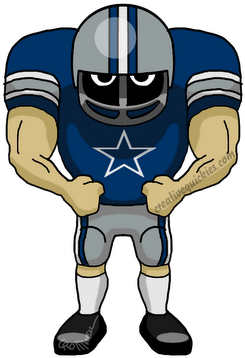 Dallas Cowboys Player Clipart - Green Bay Packers Cartoon (320x400), Png Download