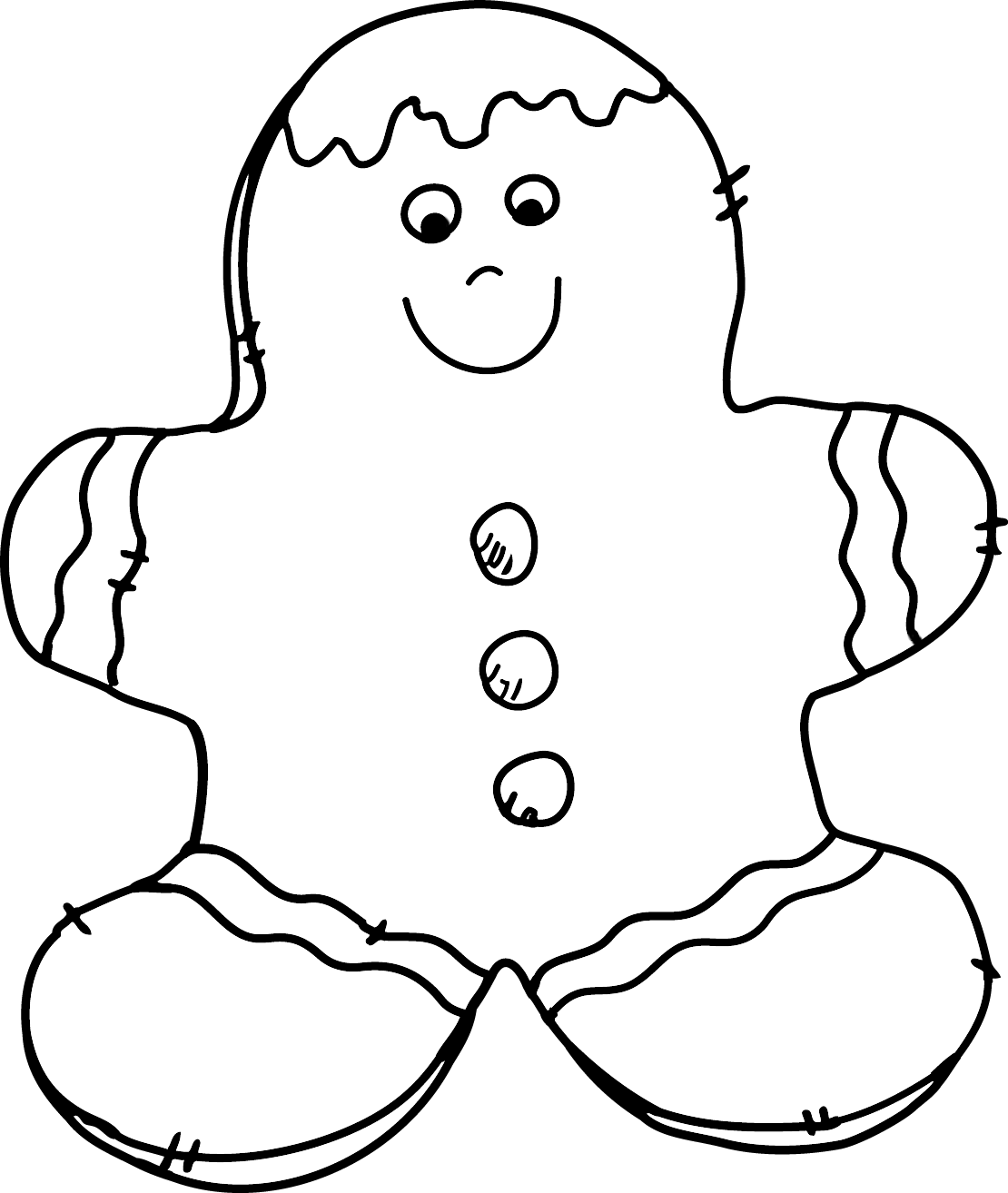 Gingerbread Man Clipart - Gingerbread Man (1110x1314), Png Download