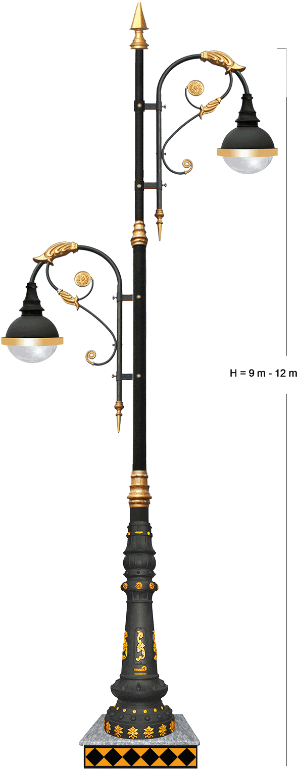 Sli-015 - Transparent Road Lamp Png (590x1525), Png Download