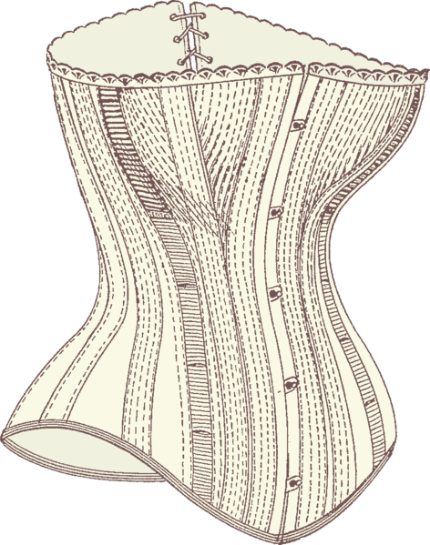 Uspatent436431 1890 Front - 1830s Corset (472x599), Png Download