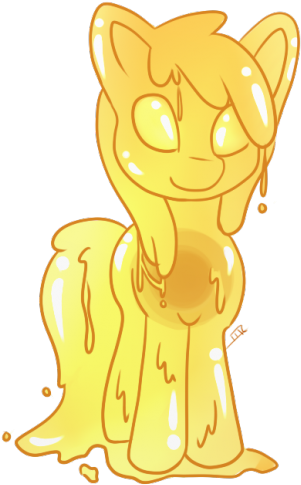 Kittenation, Dripping, Food Pony, Goo Pony, Honey, - Cartoon (327x500), Png Download
