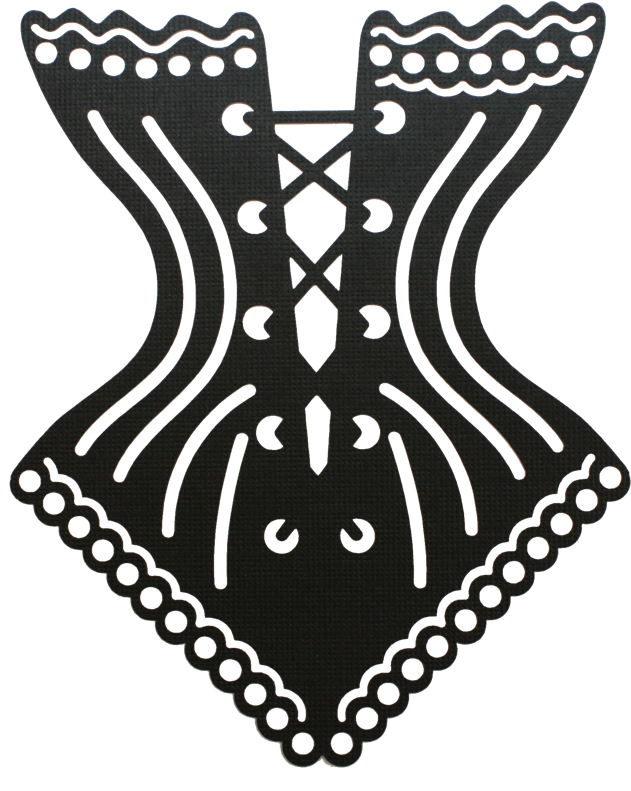 Silhouettes-corset By Laurel Lane (638x800), Png Download