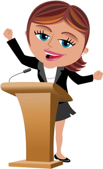Brenda Reed - Public Speaking Clipart (390x600), Png Download
