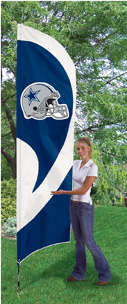 Dallas Cowboys Tall Team Flags - Iowa State Tall Feather Flag (434x434), Png Download