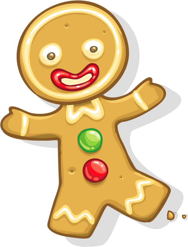 Gingerbread Man - Sticker (1024x1024), Png Download