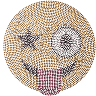 Star Eye Emoji - Circle (686x1024), Png Download