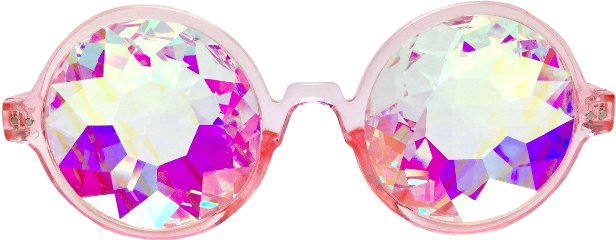 Crystal Sunglasses Ftestickers Freetoedit - Glofx Kaleidoscope Glasses (616x240), Png Download