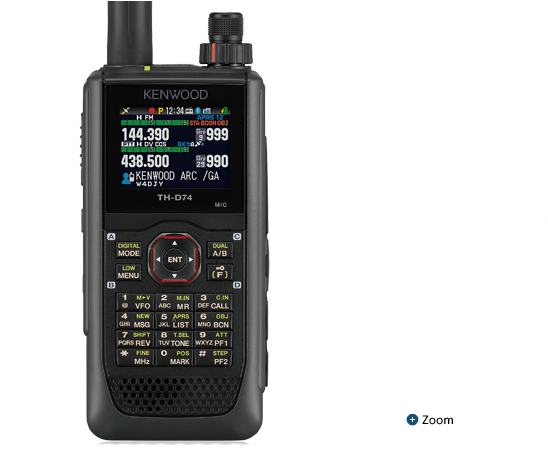 144/430mhz Fm Dual Bander Th-d74a - Kenwood Th D74a Manual (556x460), Png Download