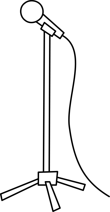 Microphone - Microphone Stand Clip Art (415x800), Png Download