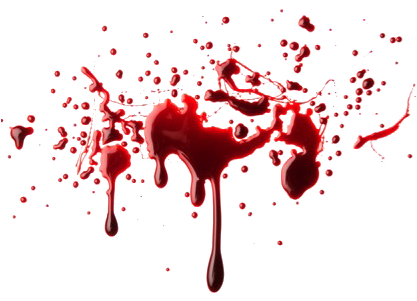 Blood Dripping Png - Blood Spatters (460x300), Png Download