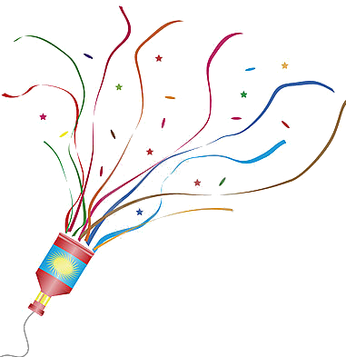 Permitted Seasonal Use - Party Popper Transparent Png (381x393), Png Download