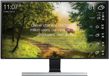 Dakboard , A Service That Allows You To Make Customizable - Led-backlit Lcd Display (500x328), Png Download