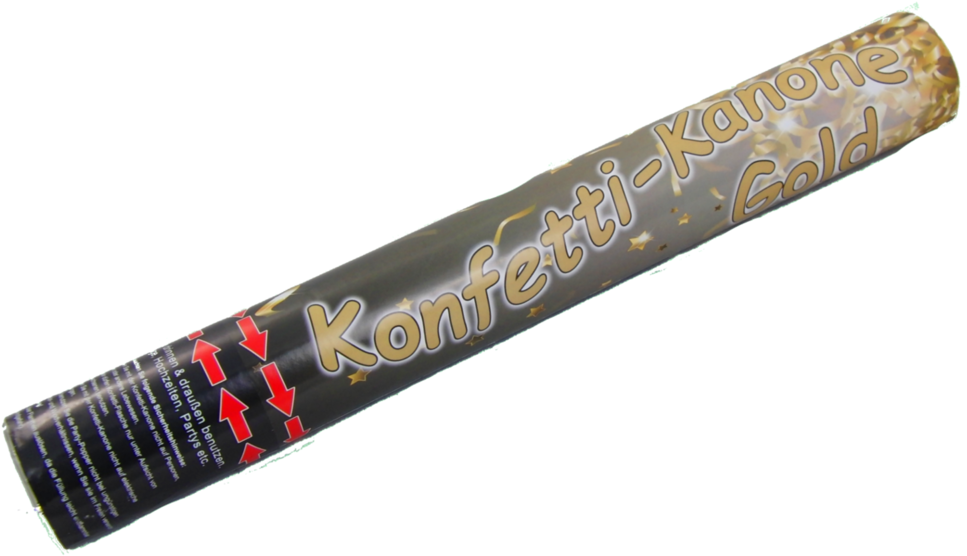 Party Popper Shooter 40cm Gold - Party Popper (768x768), Png Download