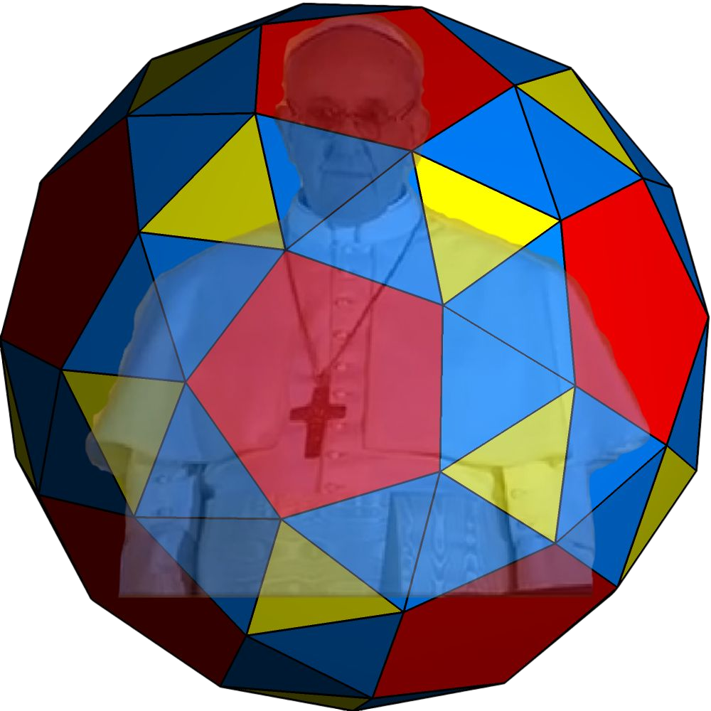 Print Friendly - Pope Francis Polyhedron (1000x1000), Png Download