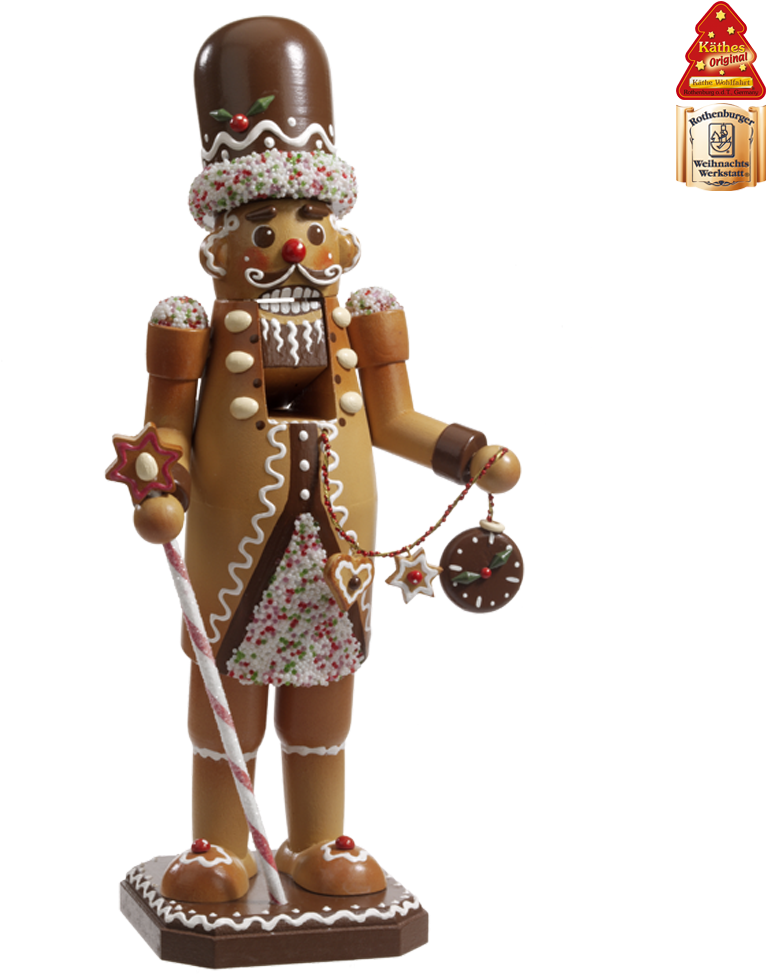 Holzknackl Gingerbread Man "sweet Guy\ - Gingerbread Man Nutcracker (1000x1000), Png Download