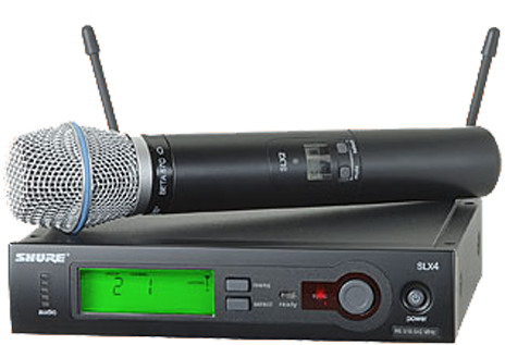 Shure Slx24 Beta87c Handheld Wireless System - Slx4 X7 (666x518), Png Download