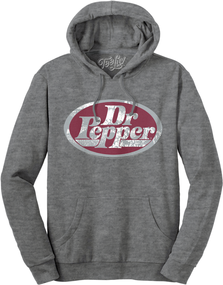 Dr Pepper Silver Logo Soft Touch Hoodie - Dr Pepper (999x1024), Png Download
