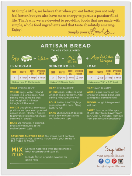 Simple Mills Artisan Bread (600x600), Png Download