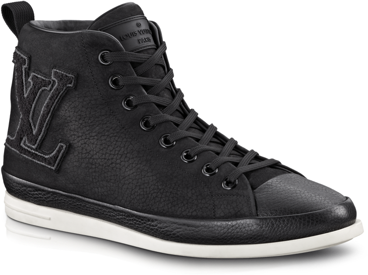 Louis Vuitton Fastball Sneaker Boot In Grained Leather - Lloyd Classic Slip-ons Black (900x900), Png Download