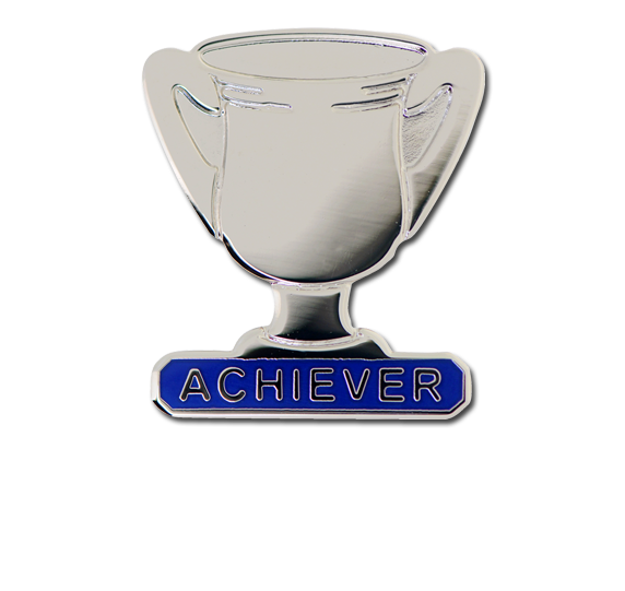 Silver Trophy Badge - Trophy (572x541), Png Download